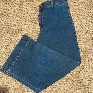 H and M wide leg crop jeans